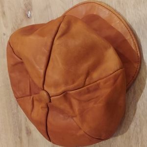 Vintage FIFER leather news boy cab driver hat cap hat Seattle-Size L